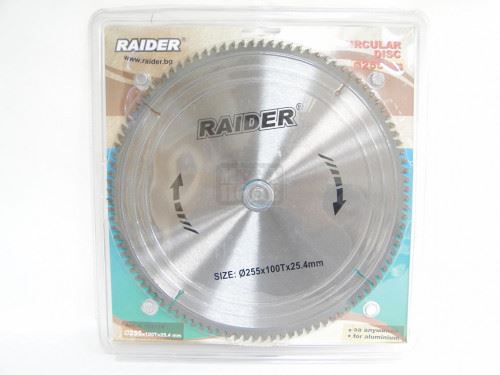 Диск за циркуляр Raider 255х100Тх25.4mm за алуминий